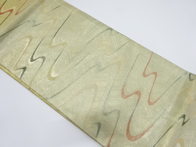 JAPANESE KIMONO / VINTAGE FUKURO OBI / SILK / WOVEN MIST